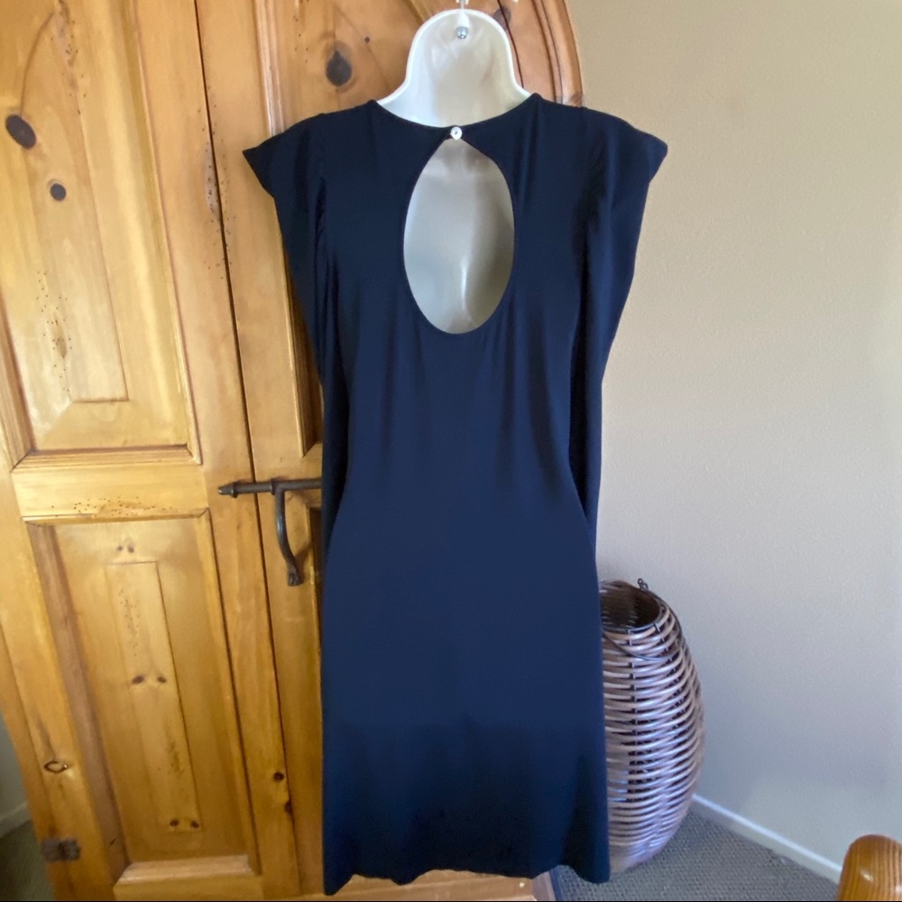 Juffrouw Jansen Amsterdam Trendy Gigot Rushed Shoulder Long Sleeve Black Dress M View 5